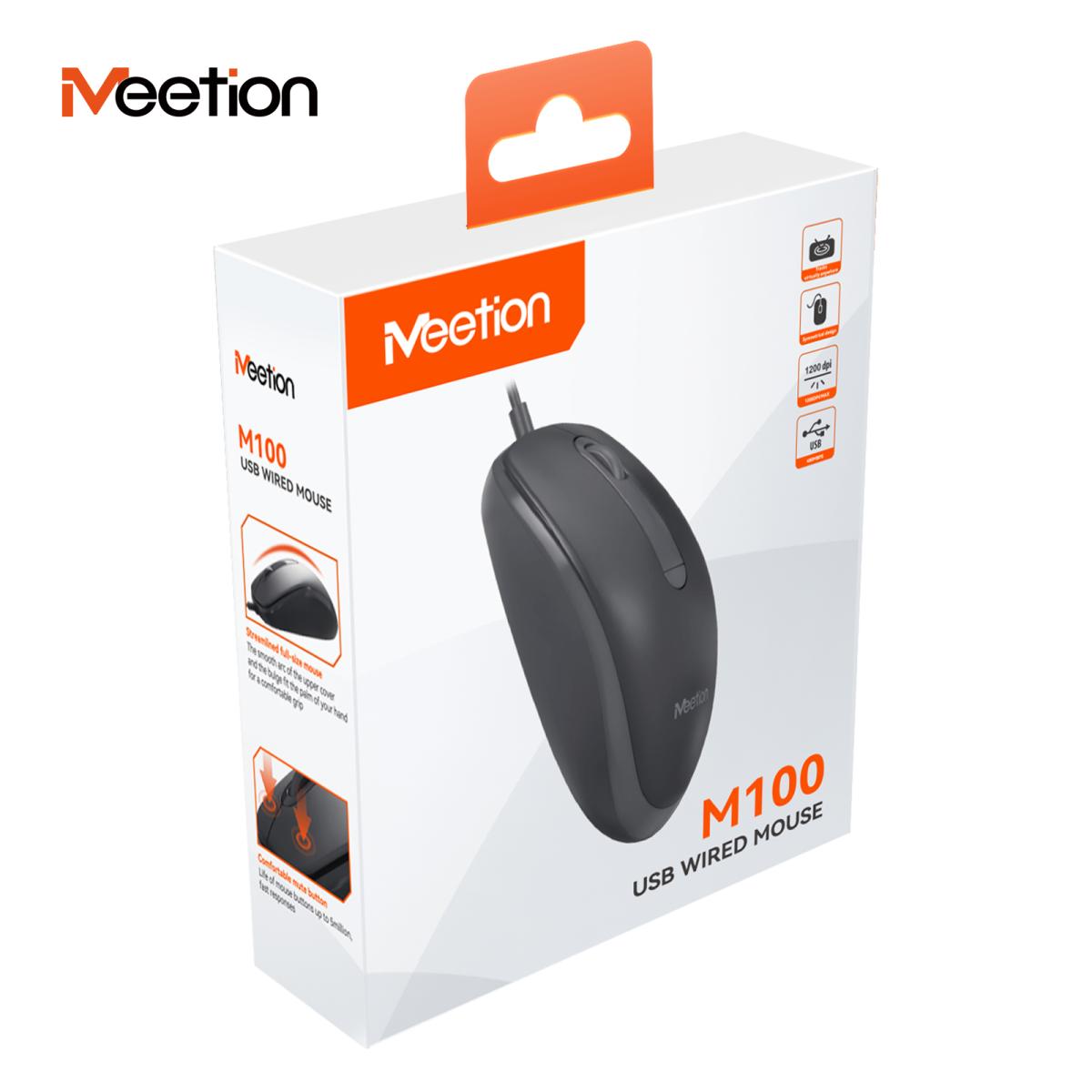MEETION M100 USB SILENT WIRED MOUSE