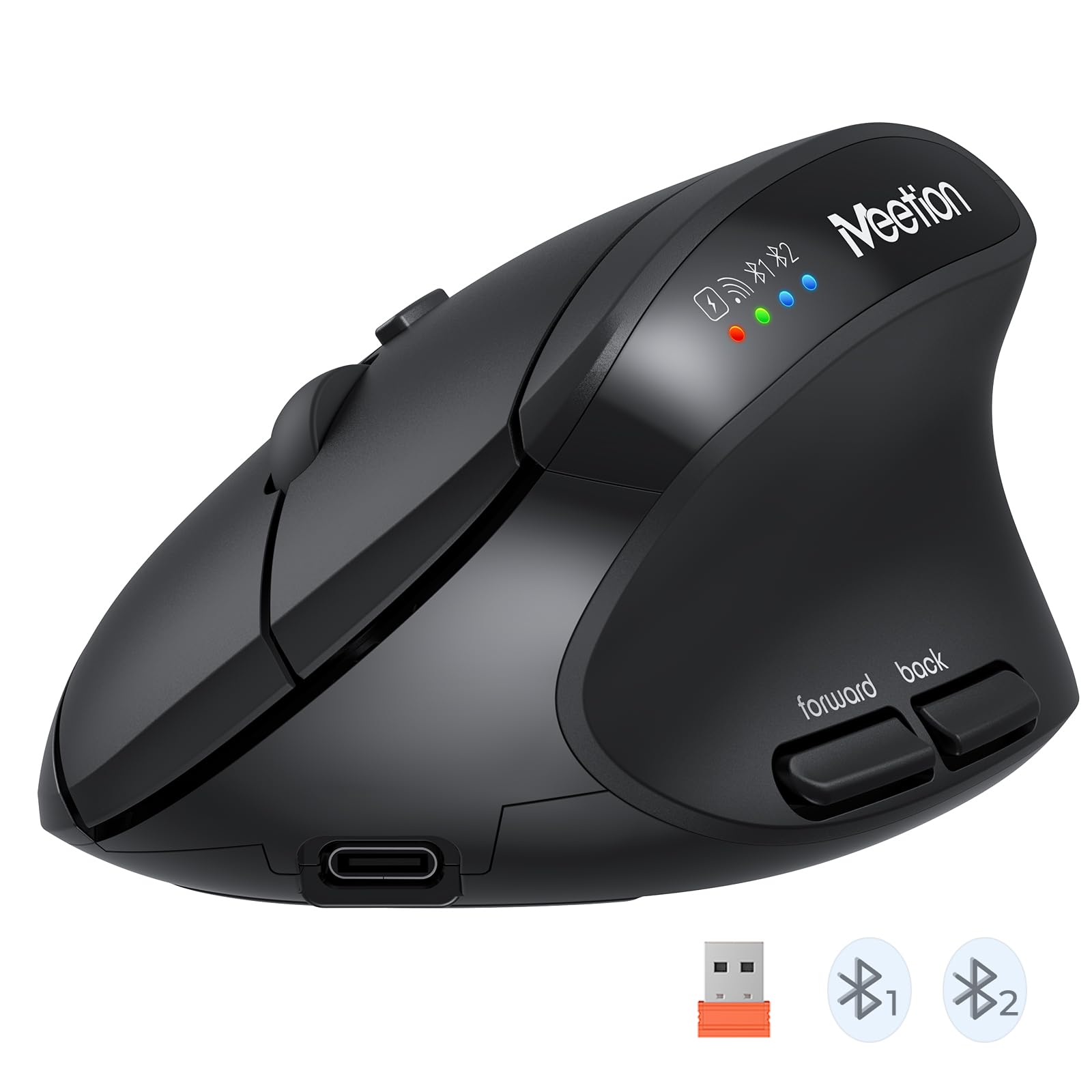 MEETION BTM008 DUAL MODE ERGONOMIC WIRELESS MOUSE