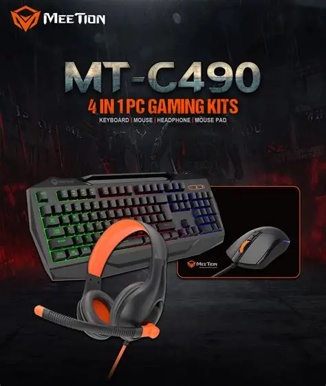 MEETION C490 GAMING COMBO 4 IN 1 ( KEYBOARD/MOUSE/HEADSET/MOUSE PAD )